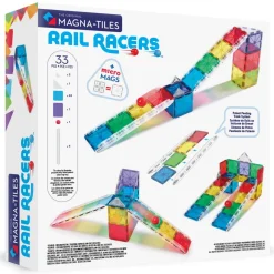 Barn MagnaTiles Magna-Tiles Rail Racers 33 st – bygg roliga och utmanande kulbanor!