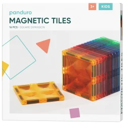 Barn Panduro Hobby Magnetic Tiles Expansion, 16 fyrkantiga magnetiska brickor