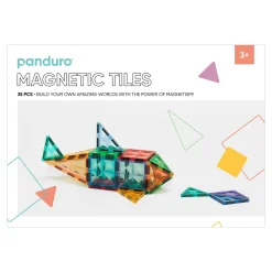Panduro Hobby Magnetic Tiles Start-kit, 35 magnetiska brickor i olika former | Barn Magnetleksaker