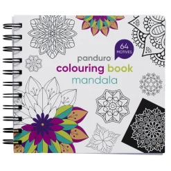 Panduro Hobby Mandala målarbok – 15×15 cm, 64 enkelsidigt tryckta ark, 120 g/m² | Målarböcker För Vuxna