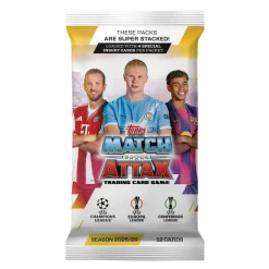 Barn Topps Match Attax Champions League 2025/26 Boosterpack med 12 kort OBS! Priset avser EN påse