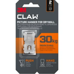 3M Claw tavelkrok med 30 kilos bärkraft, 2-pack | Skruvar & Upphängning