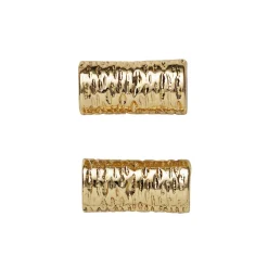 Panduro Jewellery Mellandel för smyckestillverkning, 2 st. guldfärgade rör Ø6 mm, längd 13 mm, hål 2 mm | Metall