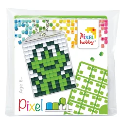 Pixel Hobby Mini-kit pixelhobby groda – med nyckelring 30×40 mm & 3×144 pixlar | Barn Diy-Kit