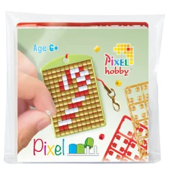 Barn Pixel Hobby Mini-kit pixelhobby polkagris – med nyckelring 30×40 mm & 3×144 pixlar