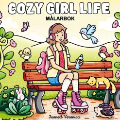 Oklassificerat Målarbok Cozy Girl Life, en mysig målarbok med 40 avslappnande motiv, 25×25 cm