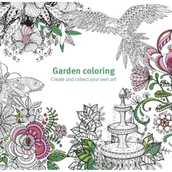 Oklassificerat Målarbok - Garden Coloring | Målarböcker För Vuxna