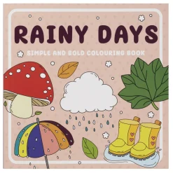 Panduro Hobby Målarbok Rainy Days, 20×20 cm, 24 motiv med massor av höstmys! | Barn Målar- & Pysselböcker