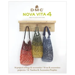 DMC Mönsterbok Nova Vita 4 – 16 väskor och accessoarer. Svensk, dansk och finsk text.