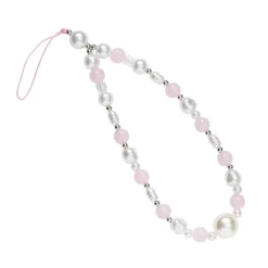 Panduro Jewellery Mobilkedja, mobilrem 17 cm – pärlemorskimrande pärlor