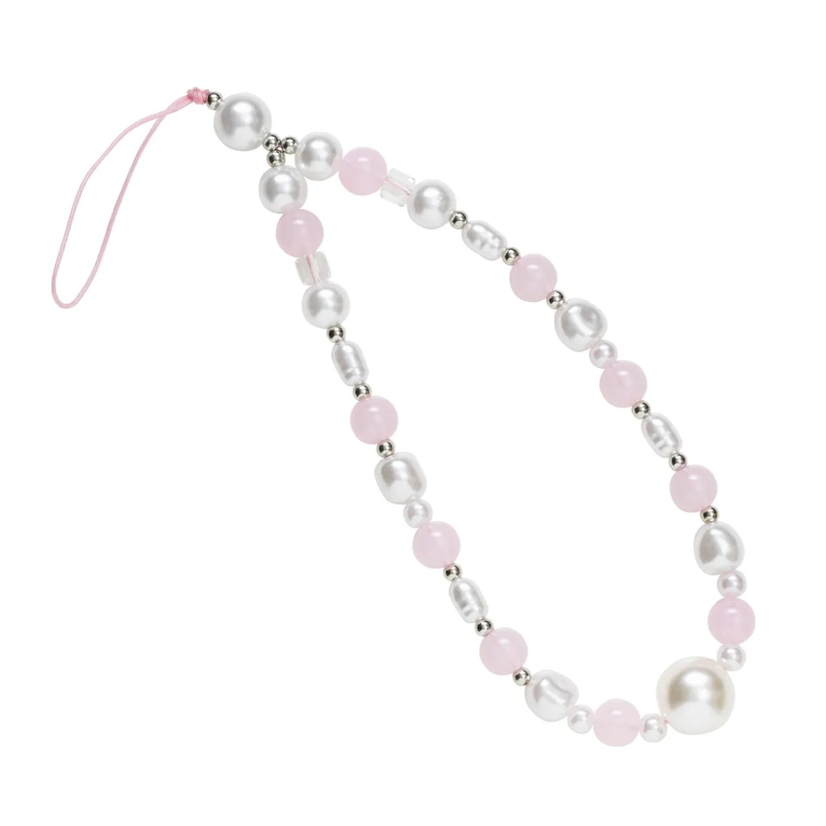 Panduro Jewellery Mobilkedja, mobilrem 17 cm – pärlemorskimrande pärlor