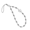Panduro Jewellery Mobilkedja, mobilrem 17 cm – pärlor i 3 olika färger och en stor stjärna | Stommar