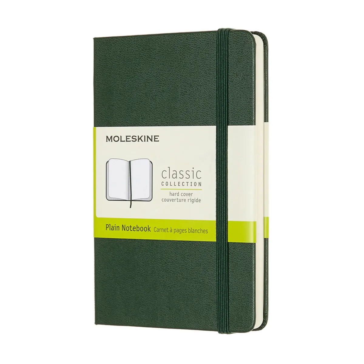 Moleskine Classic Notebook Pocket (9×14 cm), grön hård pärm – 192 olinjerade sidor | Notebooks