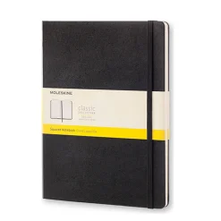 Moleskine Classic Notebook XL (19×25 cm), svart hård pärm – 192 rutade sidor | Notebooks
