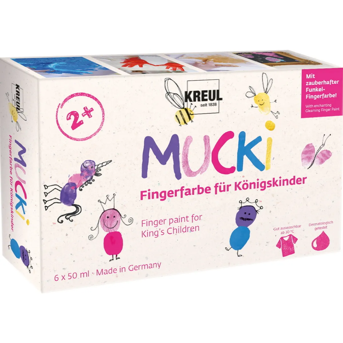 Kreul Mucki fingerfärg Kungliga barn, 6-pack | Barn Barnfärg
