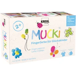 Barn Kreul Mucki fingerfärg Lyckobarn, 6-pack
