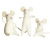 Panduro Hobby Musfamilj vit H.6,5-10cm 3st