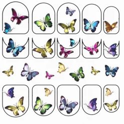 Panduro Hobby Nagelstickers butterfly – 28 nagelklistermärken med vackra fjärilar | Barn Ansikts- Och Nageldekor