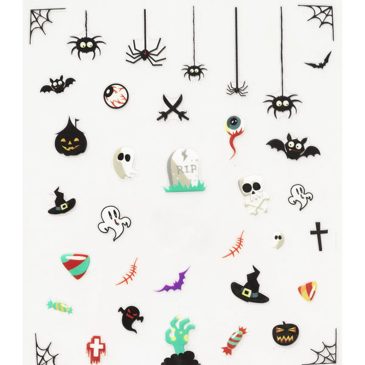Barn Panduro Hobby Nagelstickers halloween – 36 läbbiga nagelklistermärken med halloween-motiv