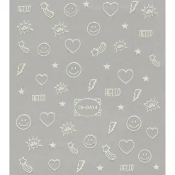 Panduro Hobby Nagelstickers självlysande, glow in the dark. 1 ark nail stickers à 8,5×10 cm | Barn Ansikts- Och Nageldekor