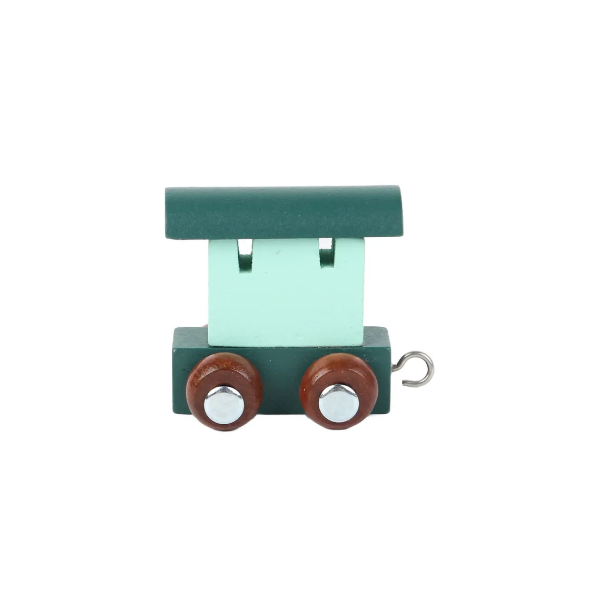 Kinder and Kids Namntåg av trä- Tågvagn mörk | Barn Träleksaker