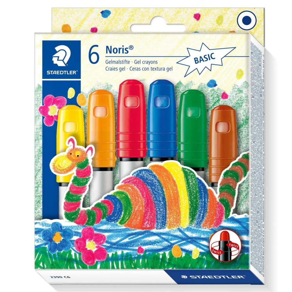 Staedtler Noris Jumbo Gel Skruvkritor 6p | Barn Barnpennor