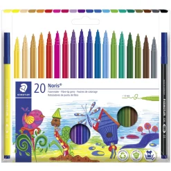 Staedtler Noris tuschpennor 20p – barnvänliga dry safe pennor | Barn Barnpennor