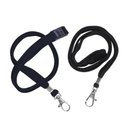 Barn Panduro Hobby Nyckelband lanyard 2-pack, svart med metallbeslag och säkerhetslås