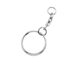 Panduro Hobby Nyckelringar med kedja, silverfärgade, Ø20 mm, 5-pack | Barn Nyckelringar