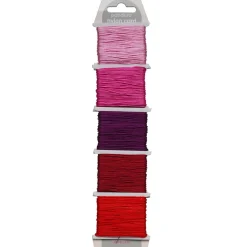 Panduro Jewellery Nylontråd 5x10m 1mm rosa/röd
