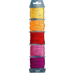 Panduro Jewellery Nylontråd 5x4m röd/rosamix