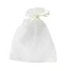 Panduro Hobby Organzapåsar presentpåsar av organza 10-pack, transparent creme 9×11,5 cm | Smyckeskrin