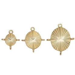 Panduro Jewellery Ovala hängen charms med öglor 3 st. guldfärgade, 15×17 / 20×22 / 23×27 mm | Metallhängen
