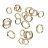 Panduro Jewellery Ovala ringöglor mix 20-pack guldfärg – 3×4 mm & 5×6 mm, 10 av varje