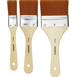 Panduro Hobby 3-pack moddlare med trähandtag och metallhylsa – 2,5 – 5 – 7,5 cm borstbredd