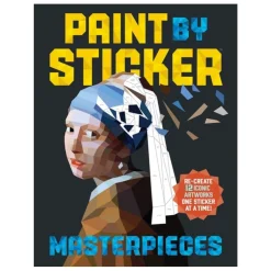 Oklassificerat Paint by sticker masterpieces, färglägg 12 klassiska mästerverk med klistermärken | Målarböcker För Vuxna