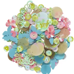 Panduro Hobby Paljettmix pastell 55 g – vårfärger med inslag av metallic och iriserande färg