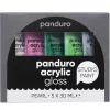 Panduro Acrylic akrylfärg, blanka pärlemorfärger 5×30 ml | Akrylfärger