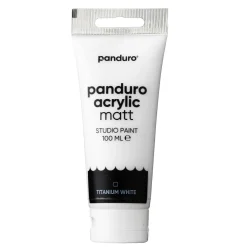 Panduro Acrylic akrylfärg, matt 100 ml – Titanium white