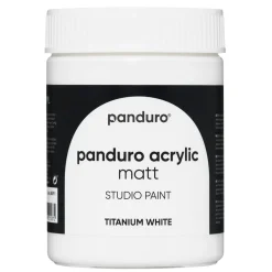 Panduro Acrylic akrylfärg, matt 500 ml – Titanium white