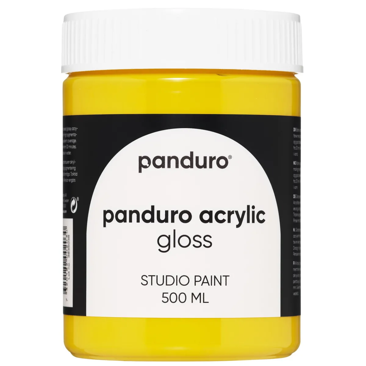 Panduro Acrylic Gloss blank akrylfärg 500 ml Primary Yellow | Akrylfärger