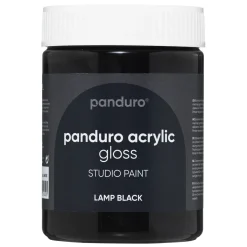 Panduro Acrylic Gloss blank akrylfärg 500 ml Lamp black