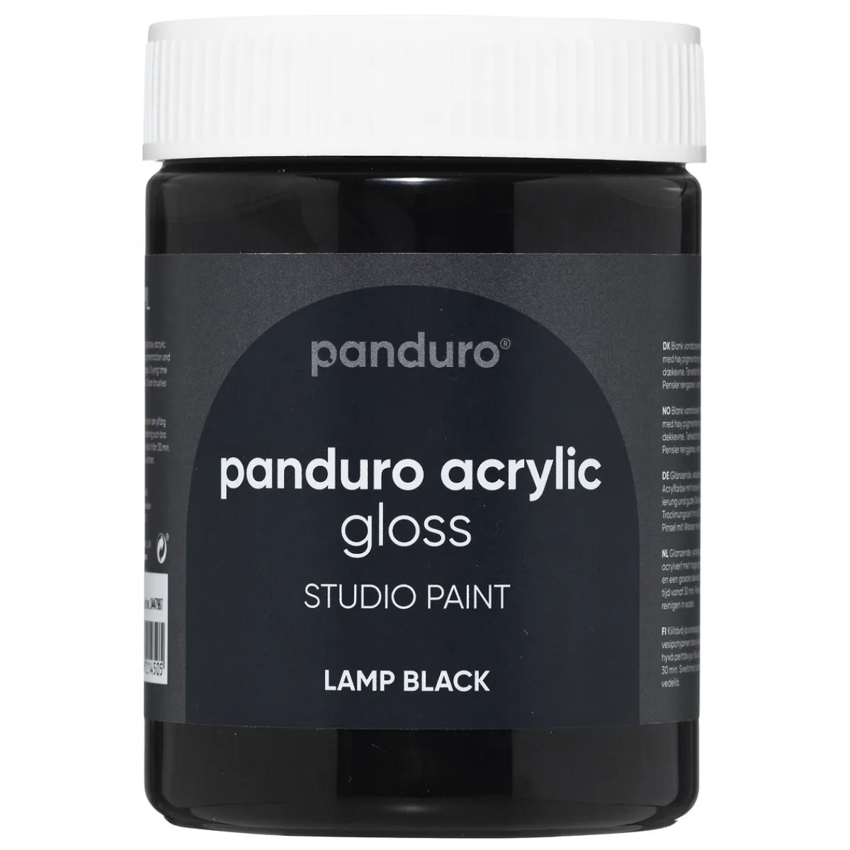Panduro Acrylic Gloss blank akrylfärg 500 ml Lamp black