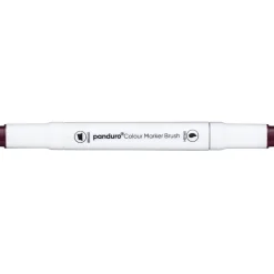 Panduro Colour Marker Brush, penselspets & snedskuren spets – Wine red 1