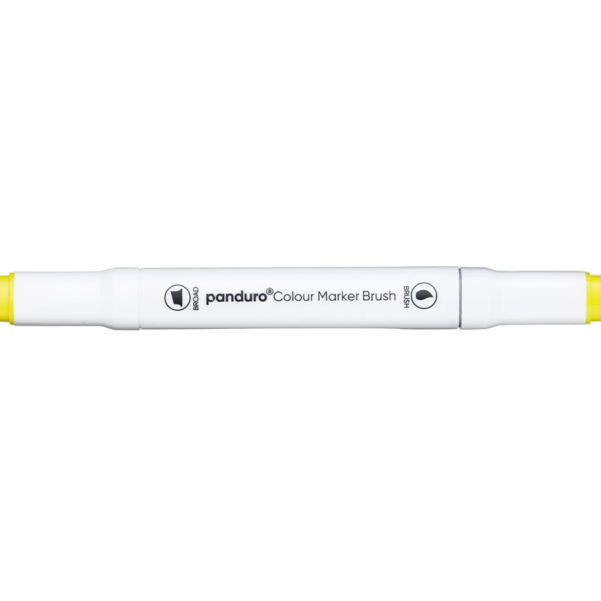 Panduro Colour Marker Brush, penselspets & snedskuren spets – Lemon yellow 35 | Tuschpennor & Markers