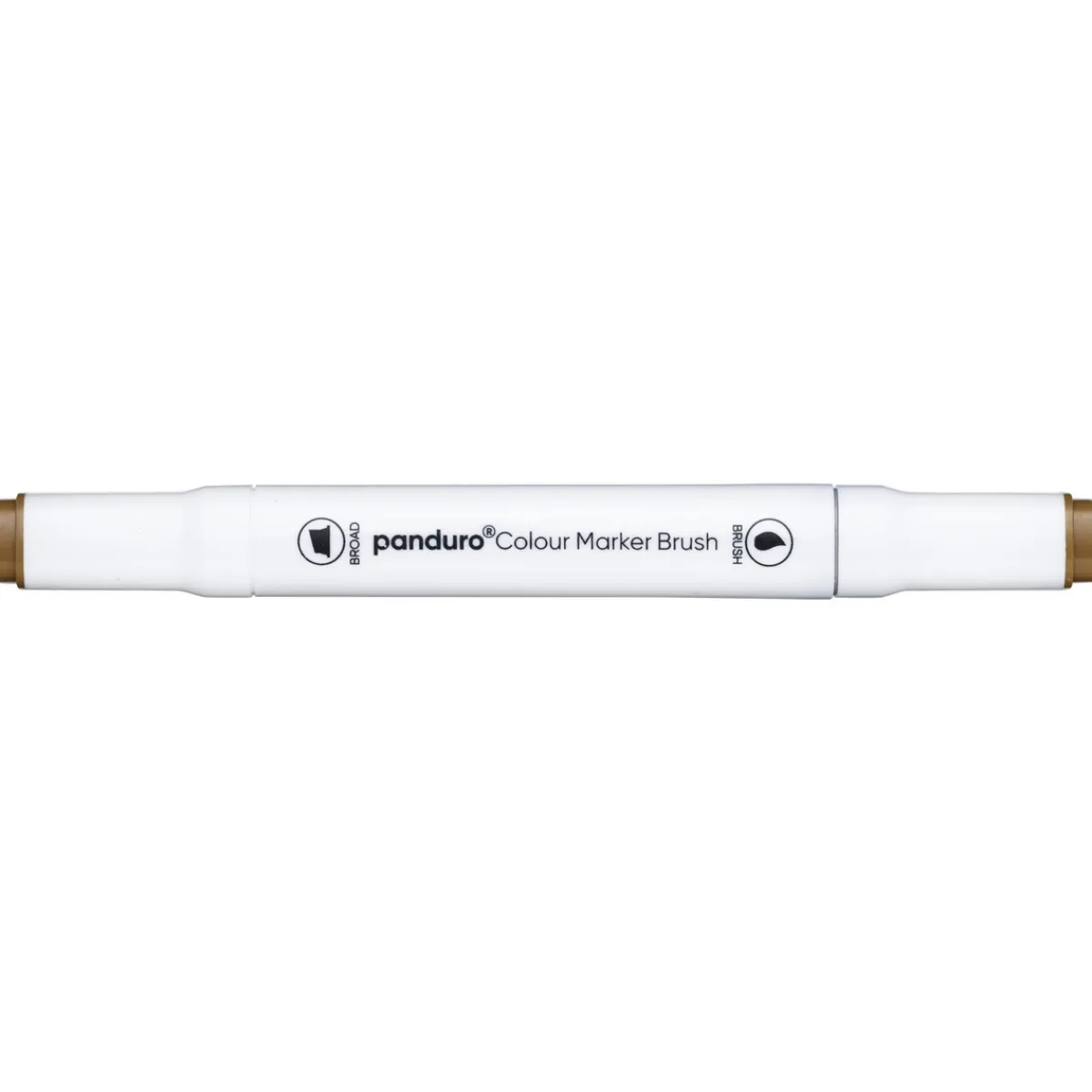 Panduro Colour Marker Brush, penselspets & snedskuren spets – Raw umber 102 | Tuschpennor & Markers