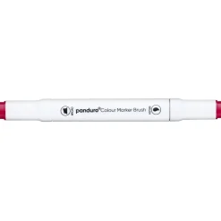 Panduro Colour Marker Brush, penselspets & snedskuren spets – Geranium 15 | Tuschpennor & Markers