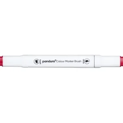 Panduro Colour Marker Brush, penselspets & snedskuren spets – Scarlet 13 | Tuschpennor & Markers