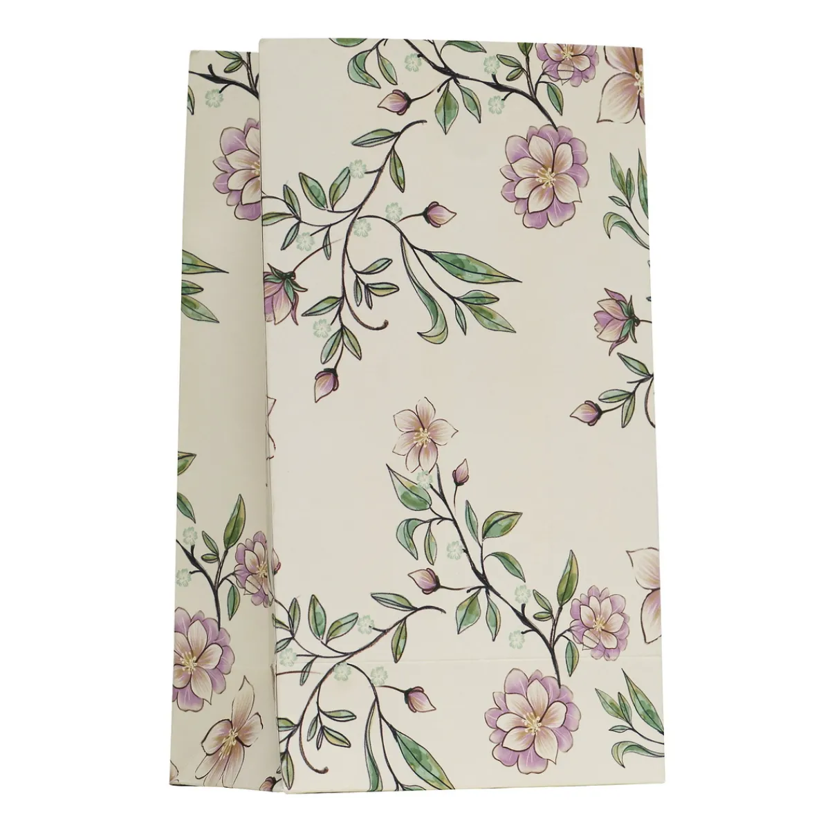 Panduro Design Papperspåsar, 24 presentpåsar med blomstermotiv, 12×7×20,5 cm | Presentpåsar