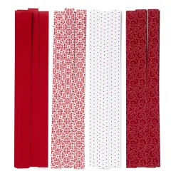 Panduro Design Pappersremsor 32 st. Klassiskt rött och vitt tema – remsorna är 45×1,5 cm | Pappersvikningskit